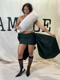 GARMENT # 024 EXAGGERATED SIDES MINI SKIRT-S A M P L E GARMENTS-APOC STORE