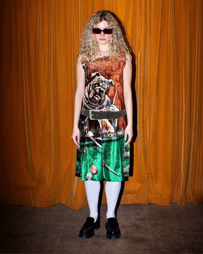 DOGS PLAYING POOL PARTY DRESS-Adam Jones-APOC STORE