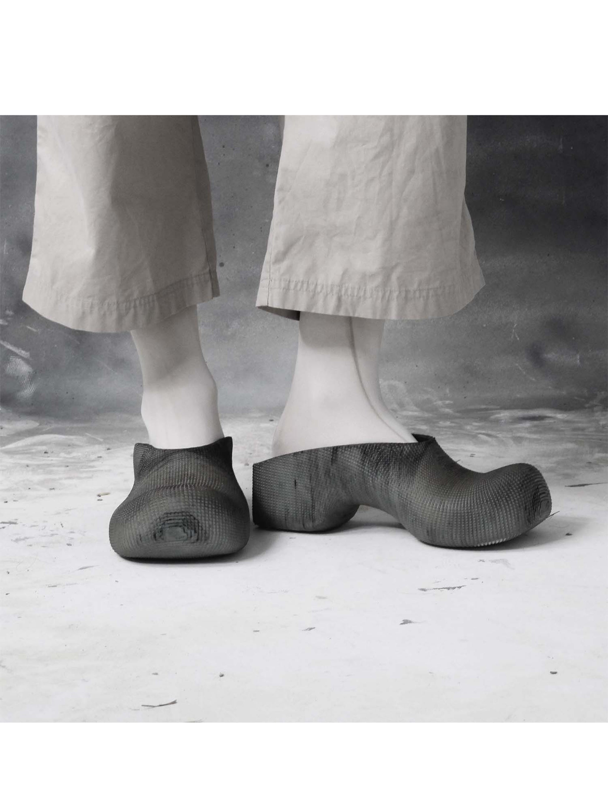 Heeled Clogs - Dark (Brownish)-BODY AMPLIFICATION DEVICES-APOC STORE