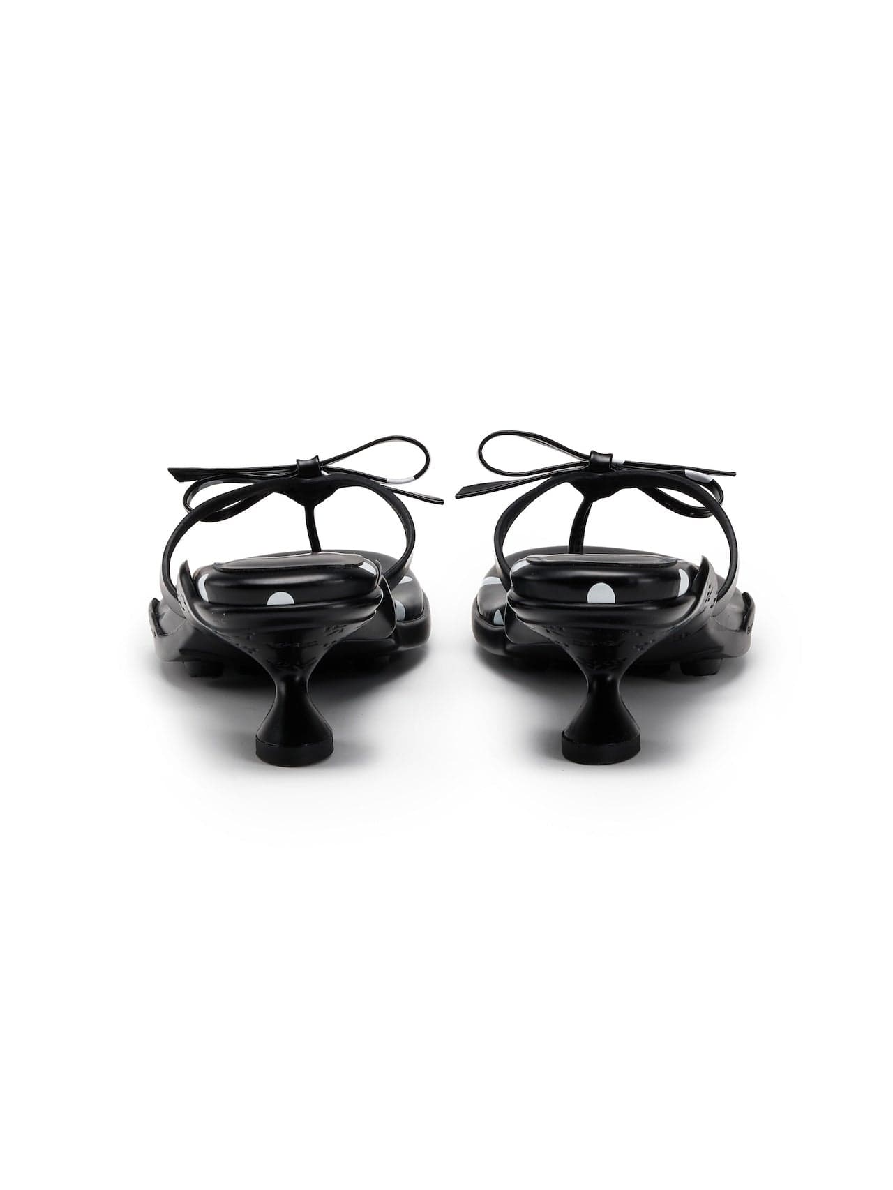 Polka Dot Flip-flops Black-EMPTY BEHAVIOR-APOC STORE
