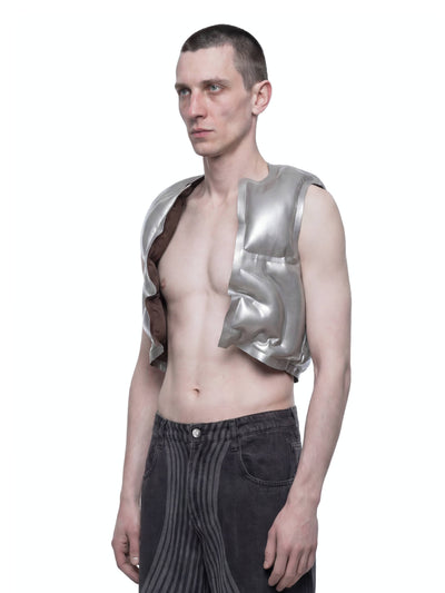Silver Inflatable Armour Gilet-harri-APOC STORE