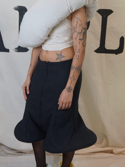 GARMENT # 001 COLLECTION #002 SCULPTURAL HEM SKIRT-SAMPLE GARMENTS-APOC STORE