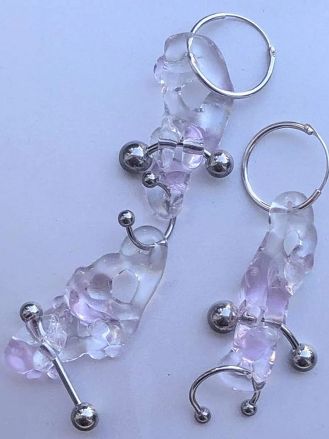 Glass Earrings 0023-Rain and Rivers-APOC STORE