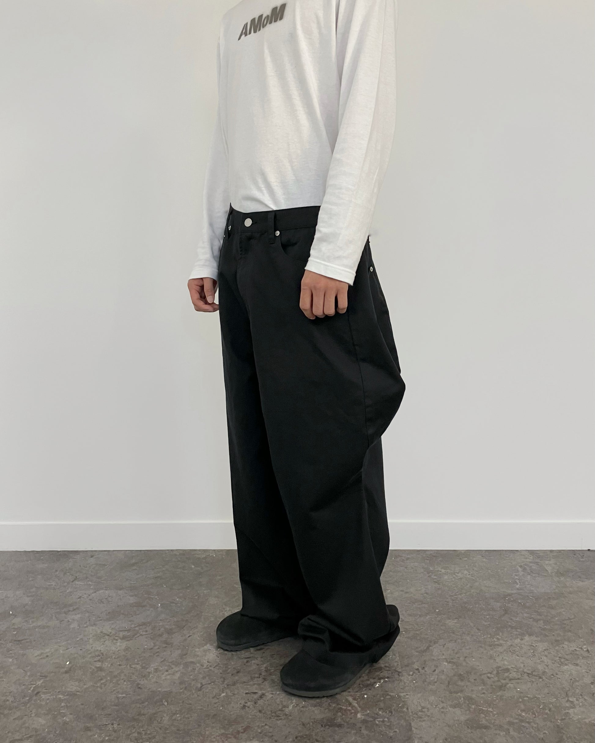SIDE PANEL LAYERED PANTS BLACK-EGNARTS-APOC STORE