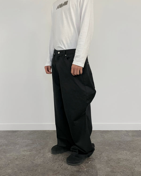 SIDE PANEL LAYERED PANTS BLACK-EGNARTS-APOC STORE
