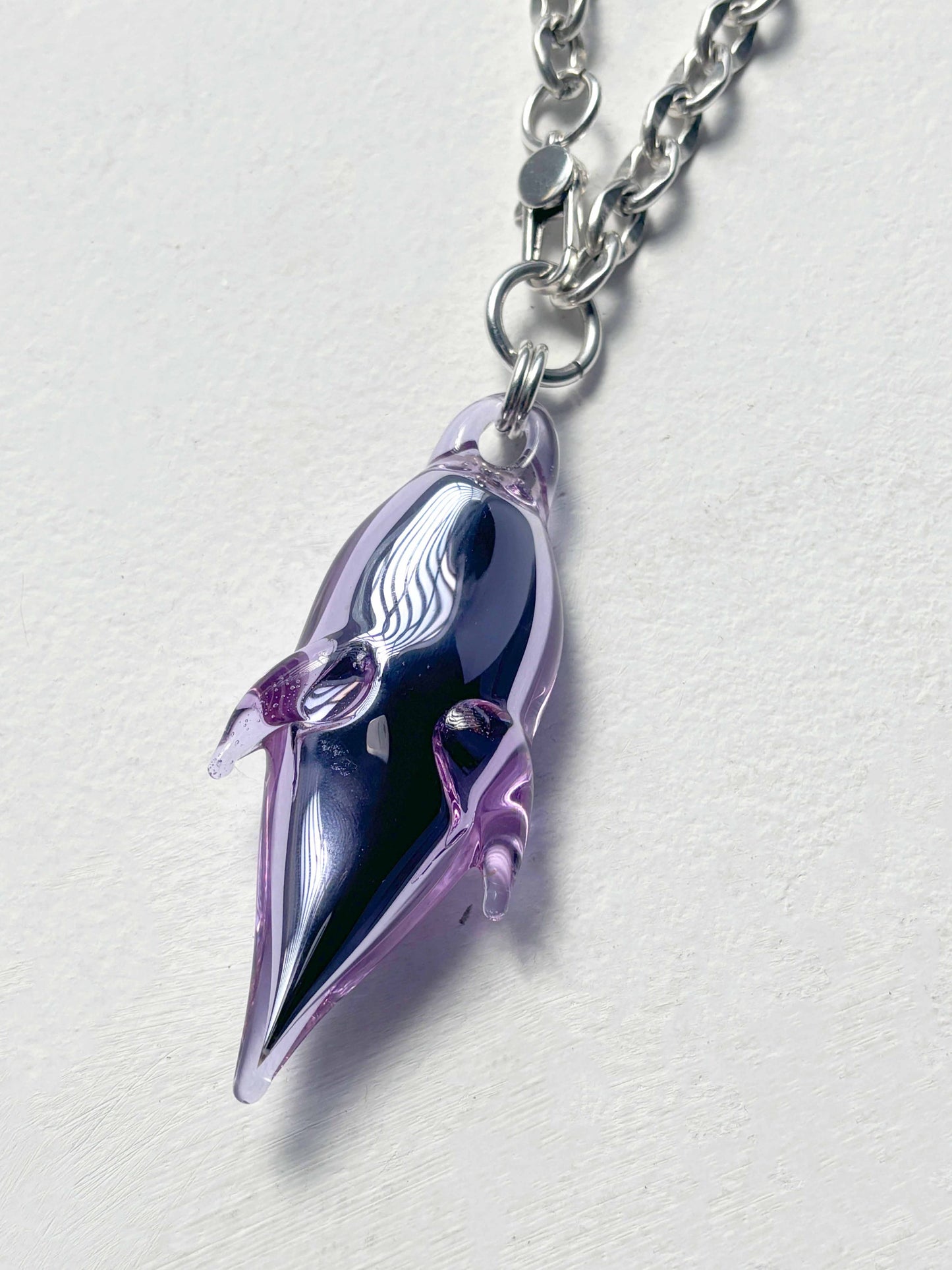 KA’AGUY_444 Glass Silver Necklace-Pia Glassworks-APOC STORE