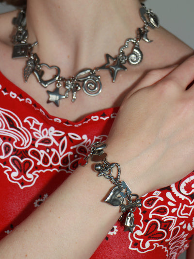 Chrome Charm Bracelet-Marland Backus-APOC STORE