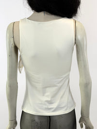 White Draped Plissee Nightgown Top-Lou de Bètoly-APOC STORE