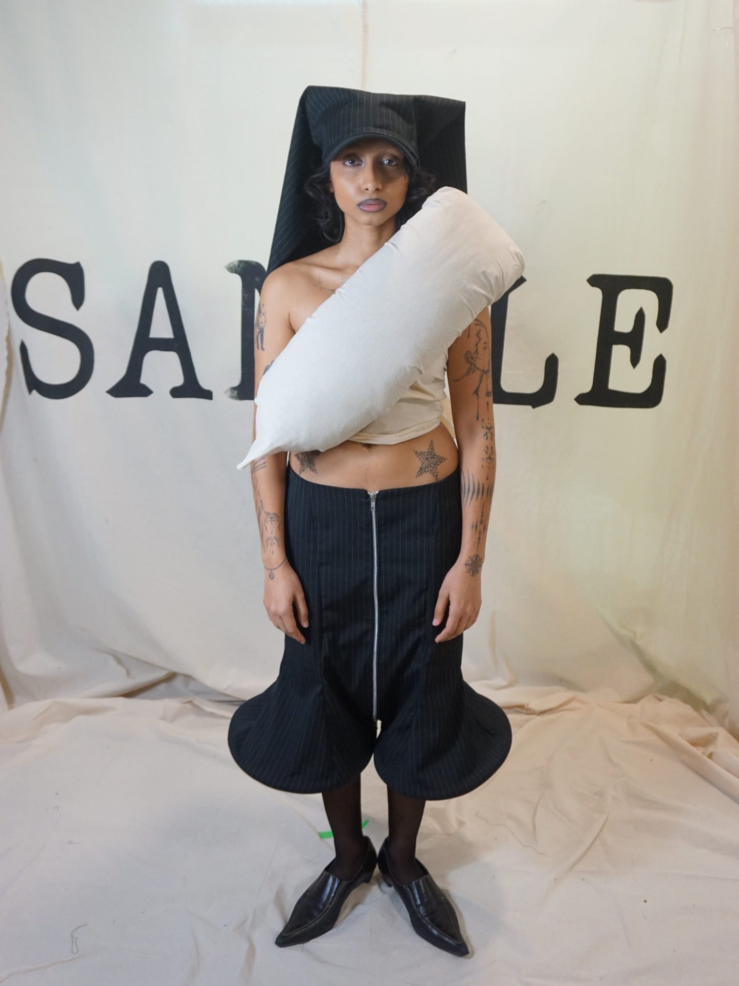 GARMENT # 001 COLLECTTION #002 SCULPTURAL HEM SKIRT-SAMPLE GARMENTS-APOC STORE