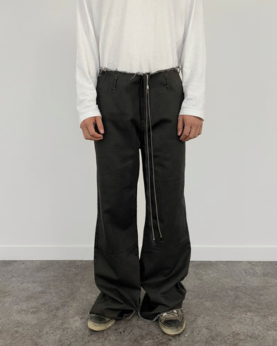 EXTENDED ZIP FLARE PANTS CHARCOAL-EGNARTS-APOC STORE