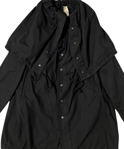 FLAT ADJUSTABLE STRING COAT BLACK-EGNARTS-APOC STORE