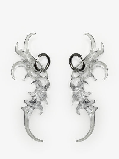 Organic Form Earrings Transparent-WHYNOEN-APOC STORE