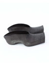 Heeled Square Toe Rubber Mules - Dark-BODY AMPLIFICATION DEVICES-APOC STORE