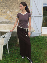 Hazel T shirt brown-ATH-APOC STORE