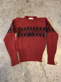Distressed Fairisle jumper-Lilies of the Valley-APOC STORE