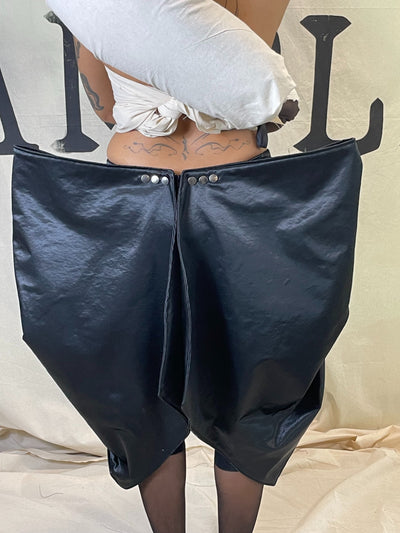 GARRMENT # 024 EXAGGERATED SIDES MINI SKIRT-S A M P L E GARMENTS-APOC STORE