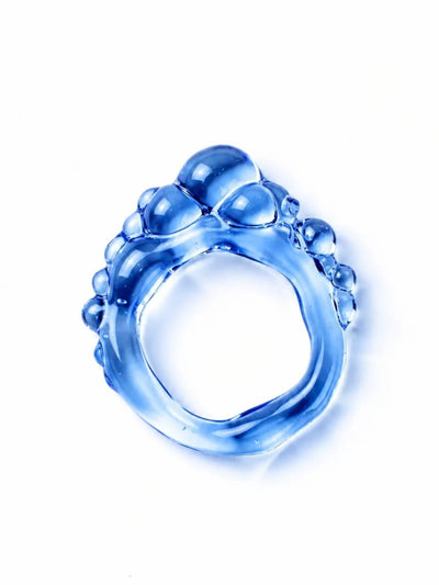 Chunky Beaded Glass Ring 0093-Rain and Rivers-APOC STORE