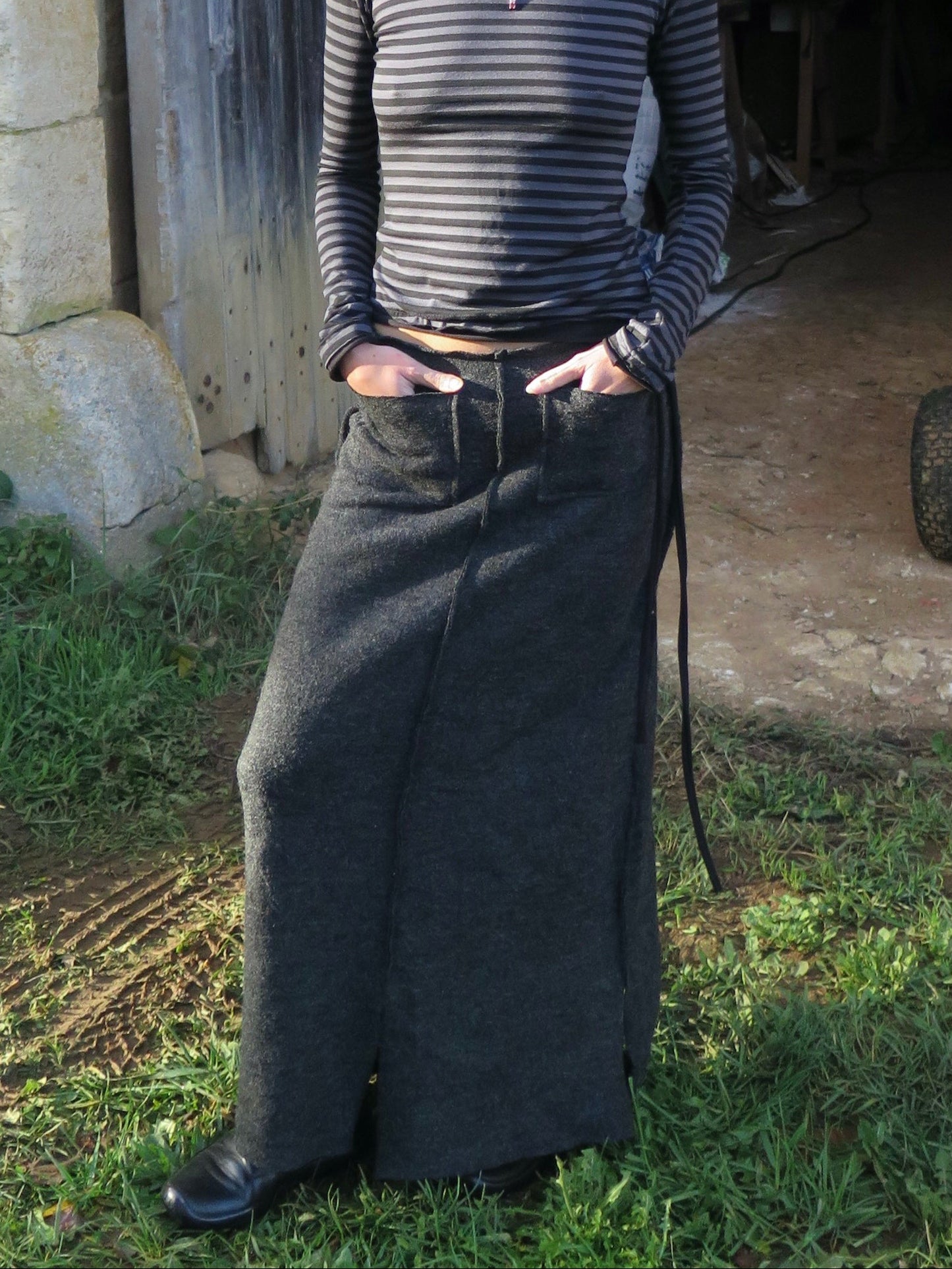 Kali skirt grey-ATH-APOC STORE