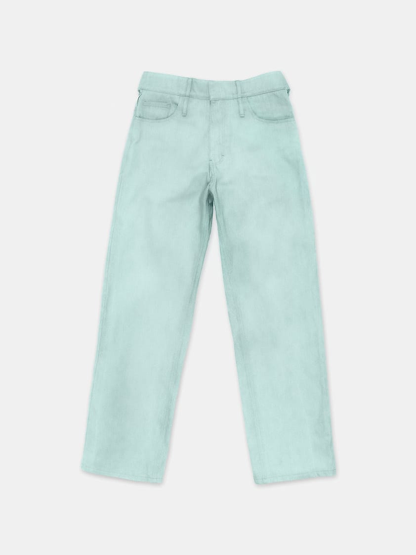 Twist Waistband Jeans Celadon Green-René Scheibenbauer-APOC STORE