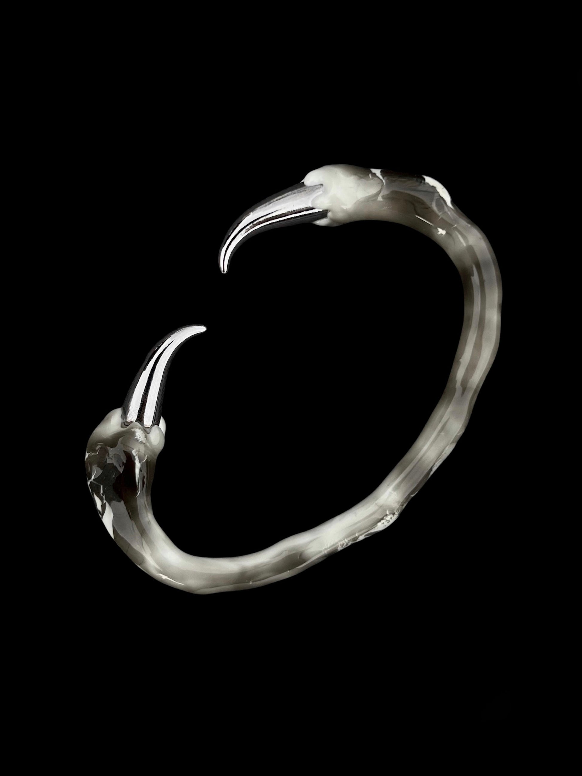 White bracelet with spikes-CASPER DIY-APOC STORE