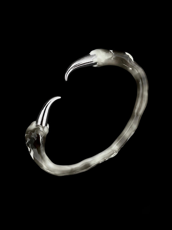 White bracelet with spikes-CASPER DIY-APOC STORE