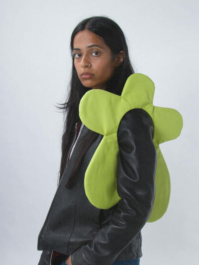 Flower Tote Bag in Green-Olivia Nash-APOC STORE