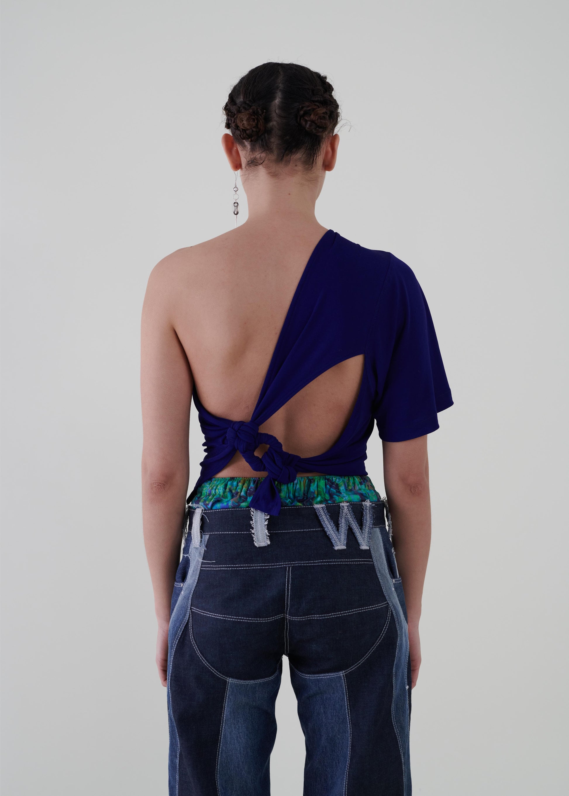 asymmetrical draped top n°192-Aldwin Teva William-APOC STORE