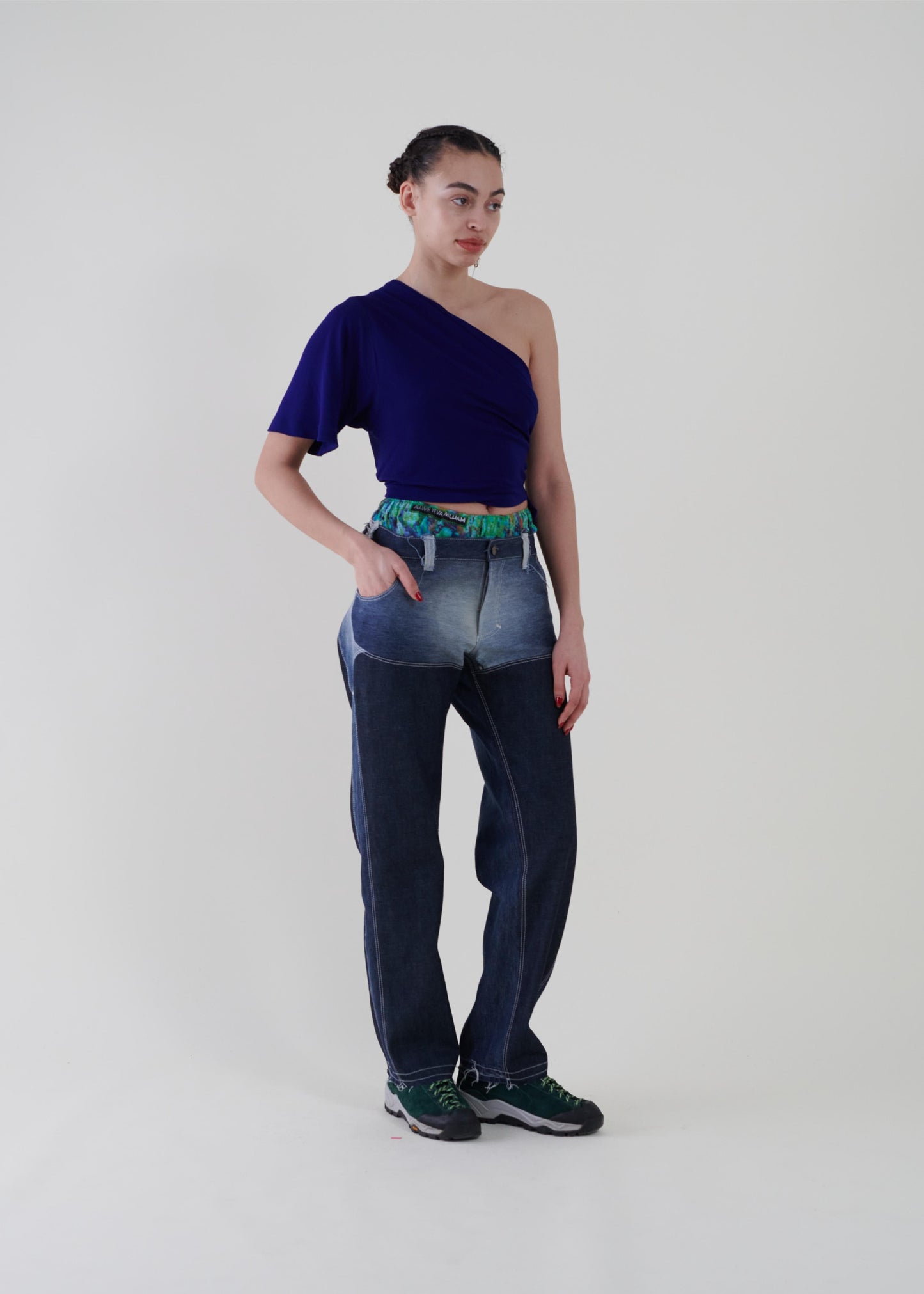 asymmetrical draped top n°192-Aldwin Teva William-APOC STORE