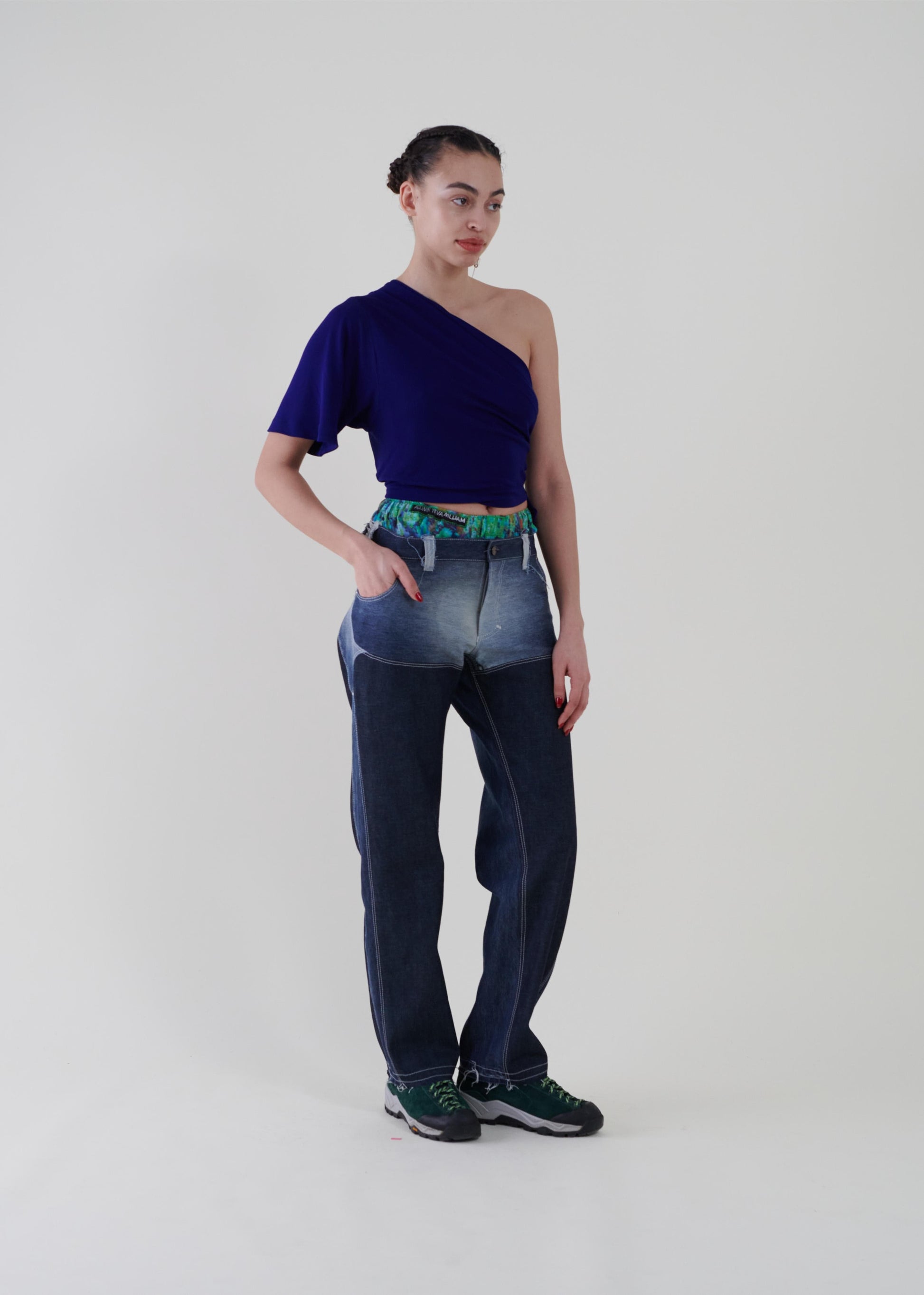 asymmetrical draped top n°192-Aldwin Teva William-APOC STORE