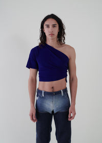 asymmetrical draped top n°192-Aldwin Teva William-APOC STORE