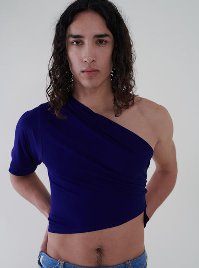 asymmetrical draped top n°192-Aldwin Teva William-APOC STORE