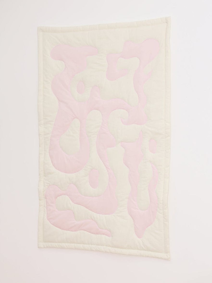 Quilted Blanket Beige Pink-Claire Duport-APOC STORE