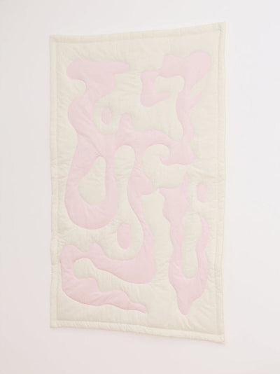 Quilted Blanket Beige Pink-Claire Duport-APOC STORE