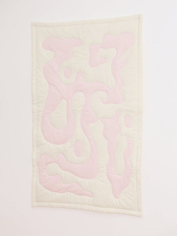 Quilted Blanket Beige Pink-Claire Duport-APOC STORE