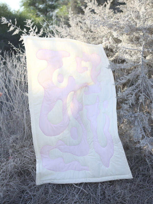 Quilted Blanket Beige Pink-Claire Duport-APOC STORE