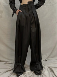 ASYMMETRIC TROUSER | VEGAN LEATHER-Elena Velez-APOC STORE