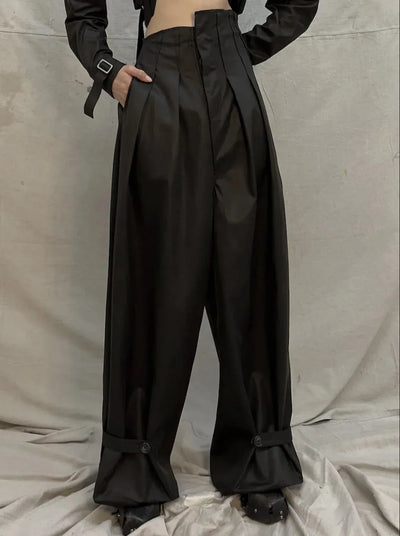 ASYMMETRIC TROUSER | VEGAN LEATHER-Elena Velez-APOC STORE