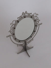STUDDED VANITY MIRROR - METAL BLACK-100100-APOC STORE