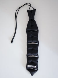 Silk Pillow Necktie Necklace - Black-Julye Han-APOC STORE