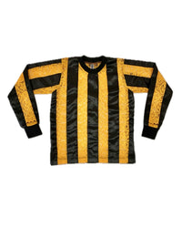 RIBBON STRIPE LACE FOOTY TOP BLACK/ORANGE-Adam Jones-APOC STORE