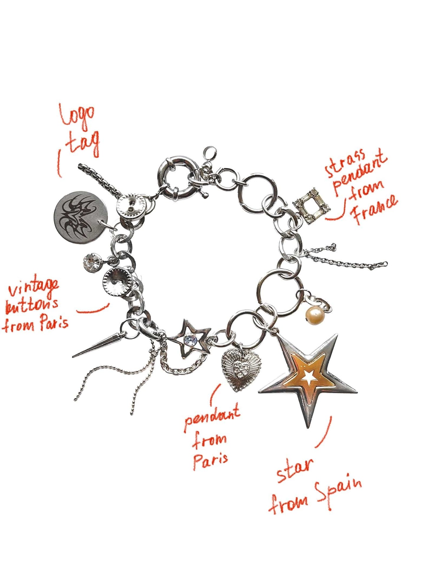 Star charm bracelet-Alisa Cayoo-APOC STORE