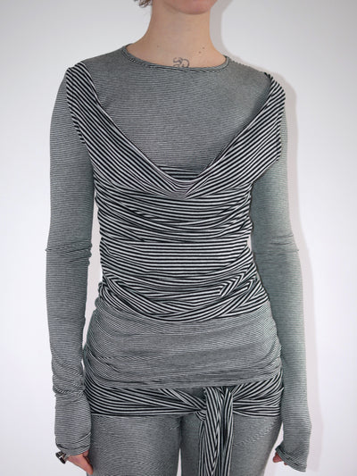 THE STRIPY TOP-Kenza Iatrides-APOC STORE