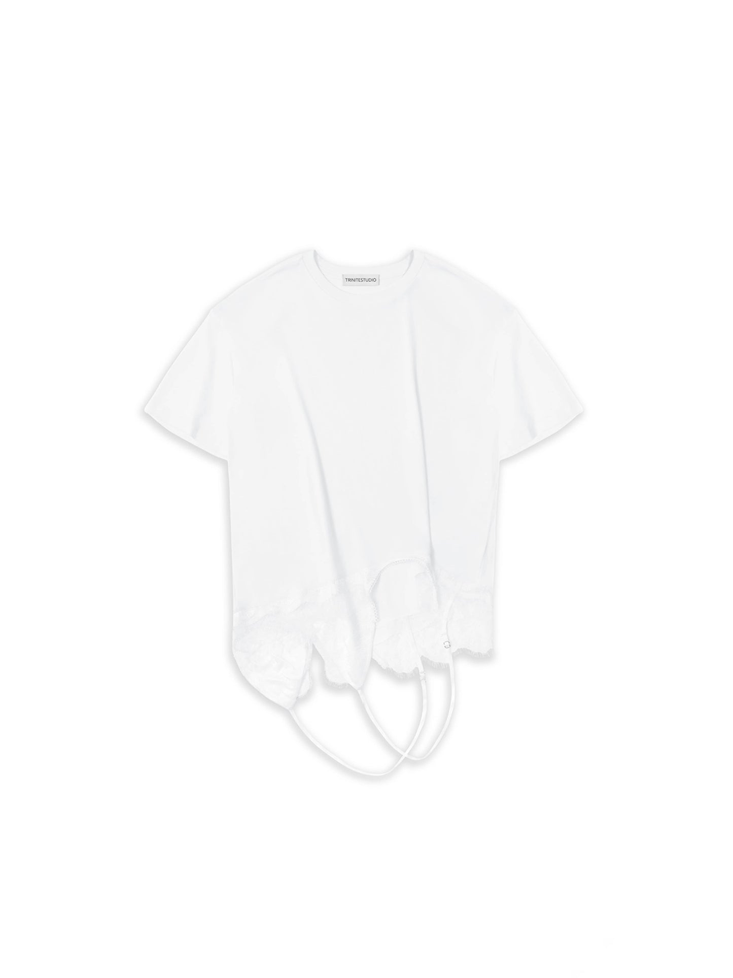 White Deconstructed Slip Top-TRINITE Studio-APOC STORE