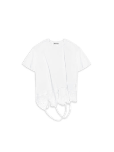 White Deconstructed Slip Top-TRINITE Studio-APOC STORE