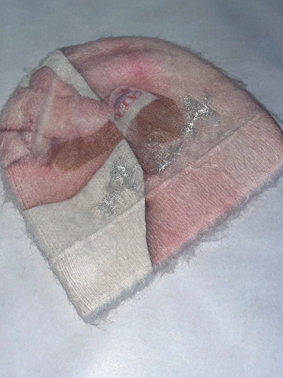 Band-aids print felt reflective jacquard beanie-ALA TIANAN-APOC STORE