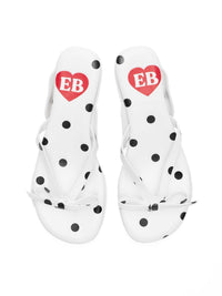 Polka Dot Flip-flops White-EMPTY BEHAVIOR-APOC STORE