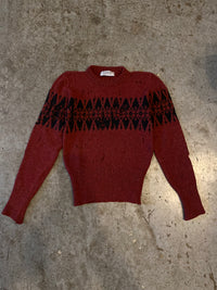 Distressed Fairisle jumper-Lilies of the Valley-APOC STORE