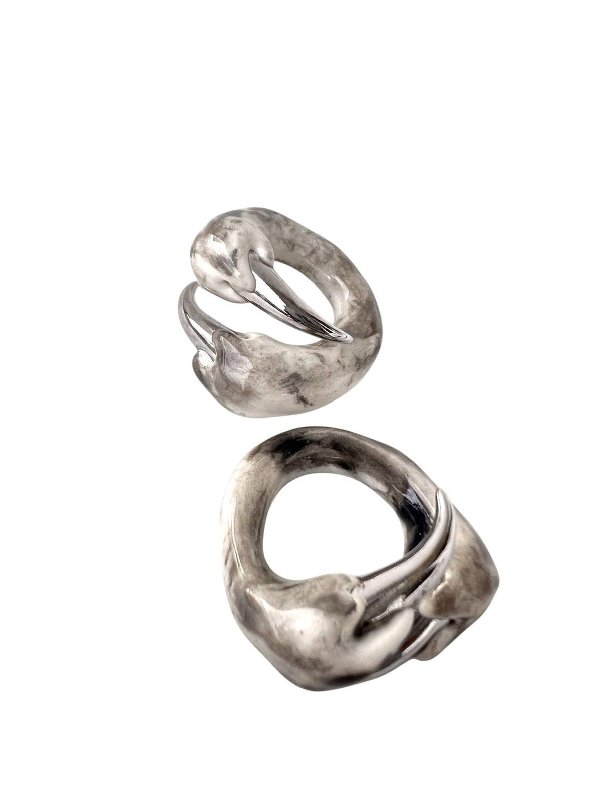 Ring "Dark white X"-CASPER DIY-APOC STORE