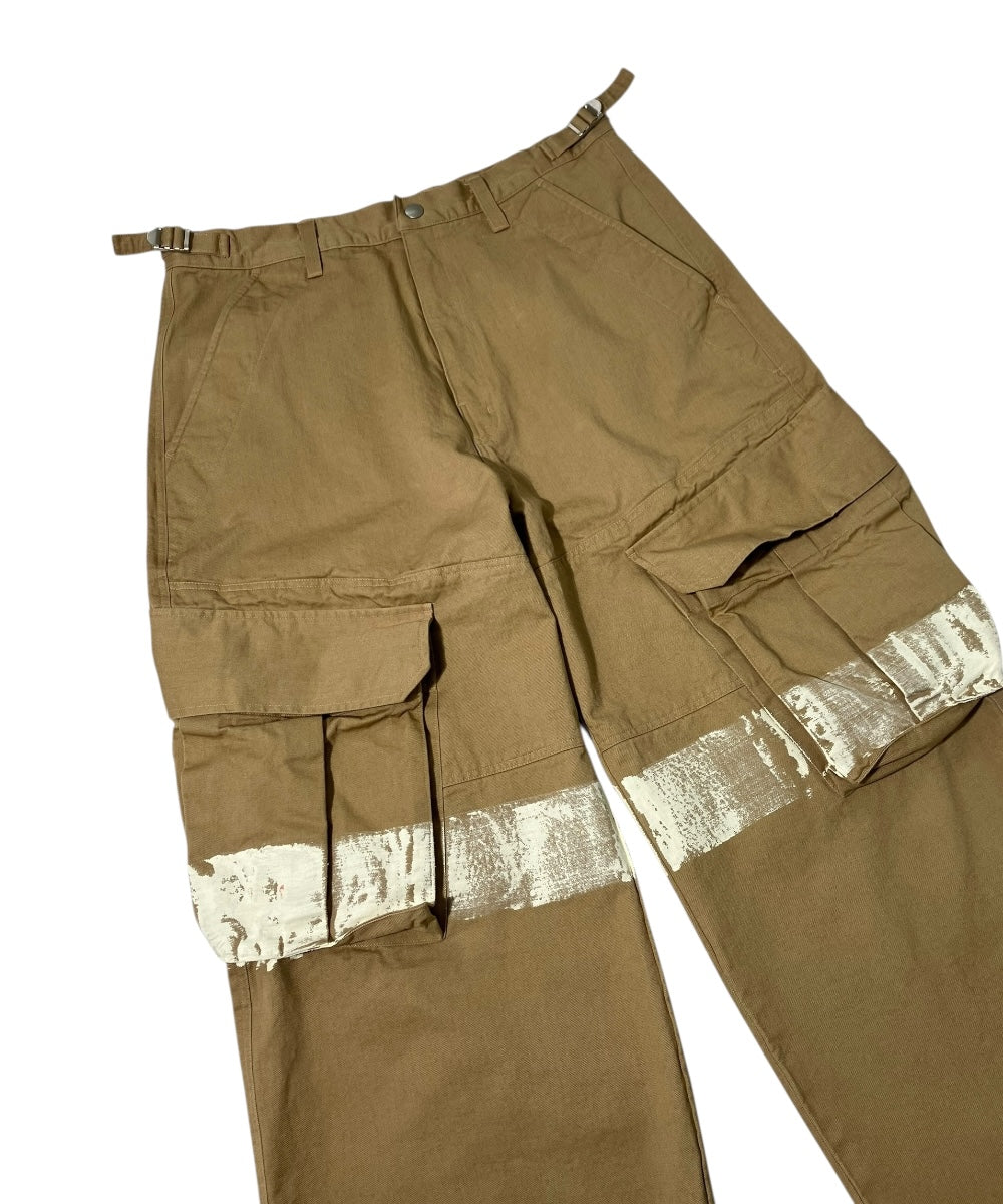 PAINTED CARGO PANTS BEIGE-EGNARTS-APOC STORE
