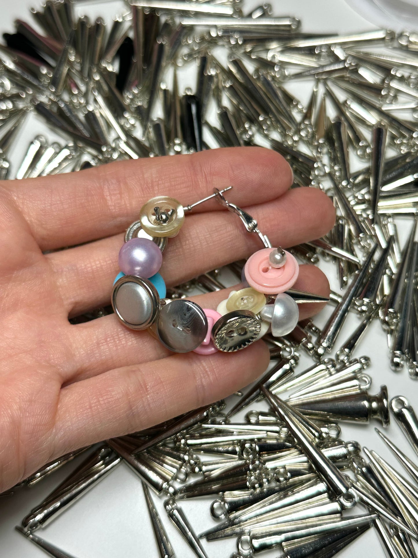 Small Button earrings-Alisa Cayoo-APOC STORE